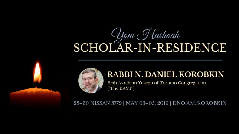 Banner Image for Scholar-in-Residence: Rabbi Korobkin