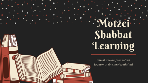 Banner Image for Motzei Shabbat Learning