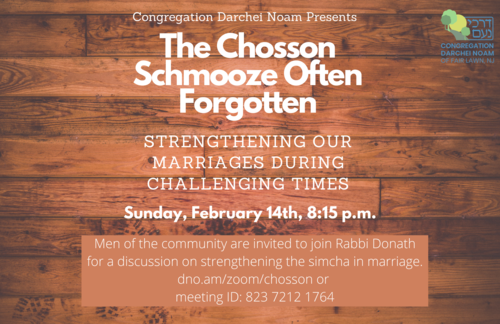 Banner Image for The Chosson Schmooze Often Forgotten