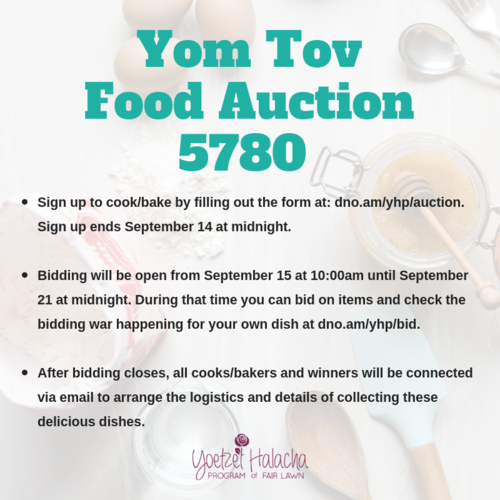 Banner Image for YHP: Yom Tov Food Auction